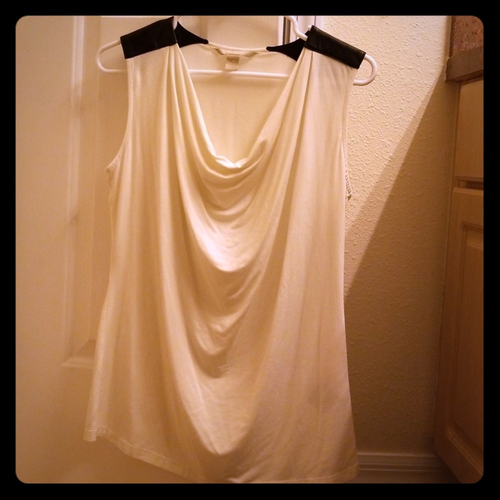 Cream sleeveless top